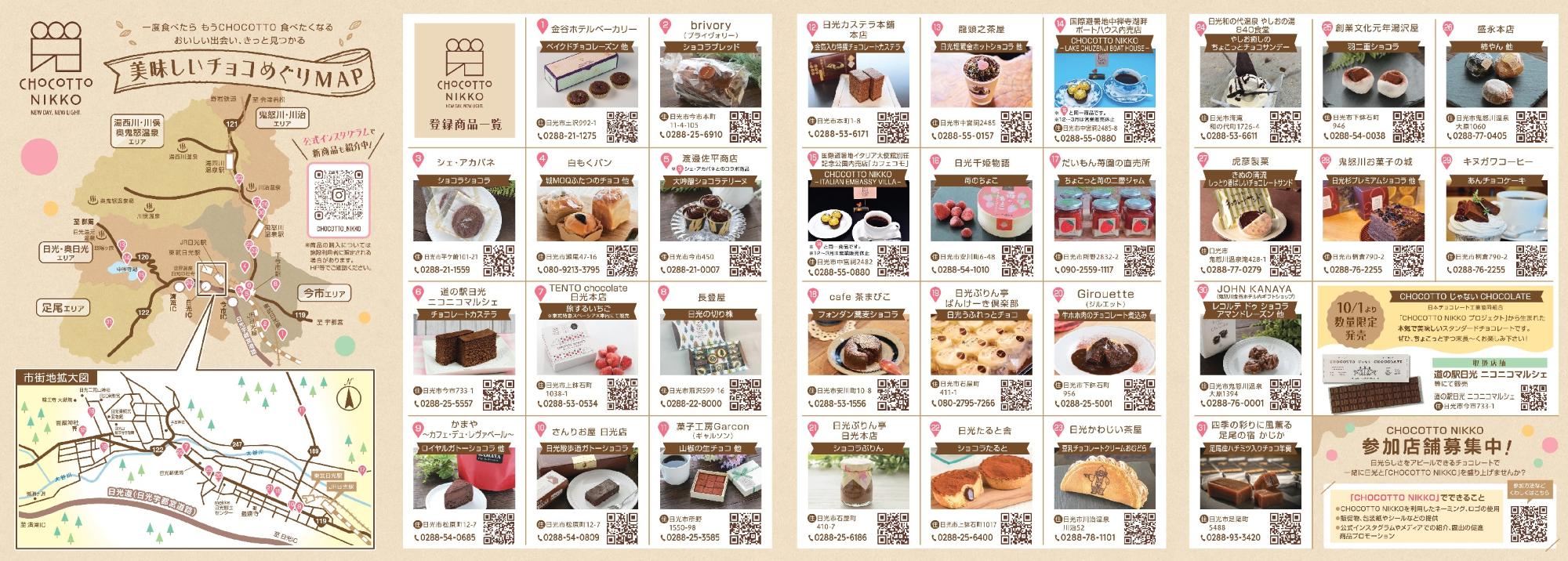 CHOCOTTO NIKKOリーフレット裏の画像