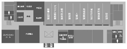 本庁舎3階のフロアマップ