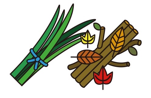 刈り草落ち葉
