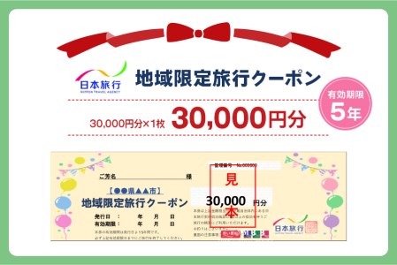 地域限定旅行クーポン30000円分の見本写真