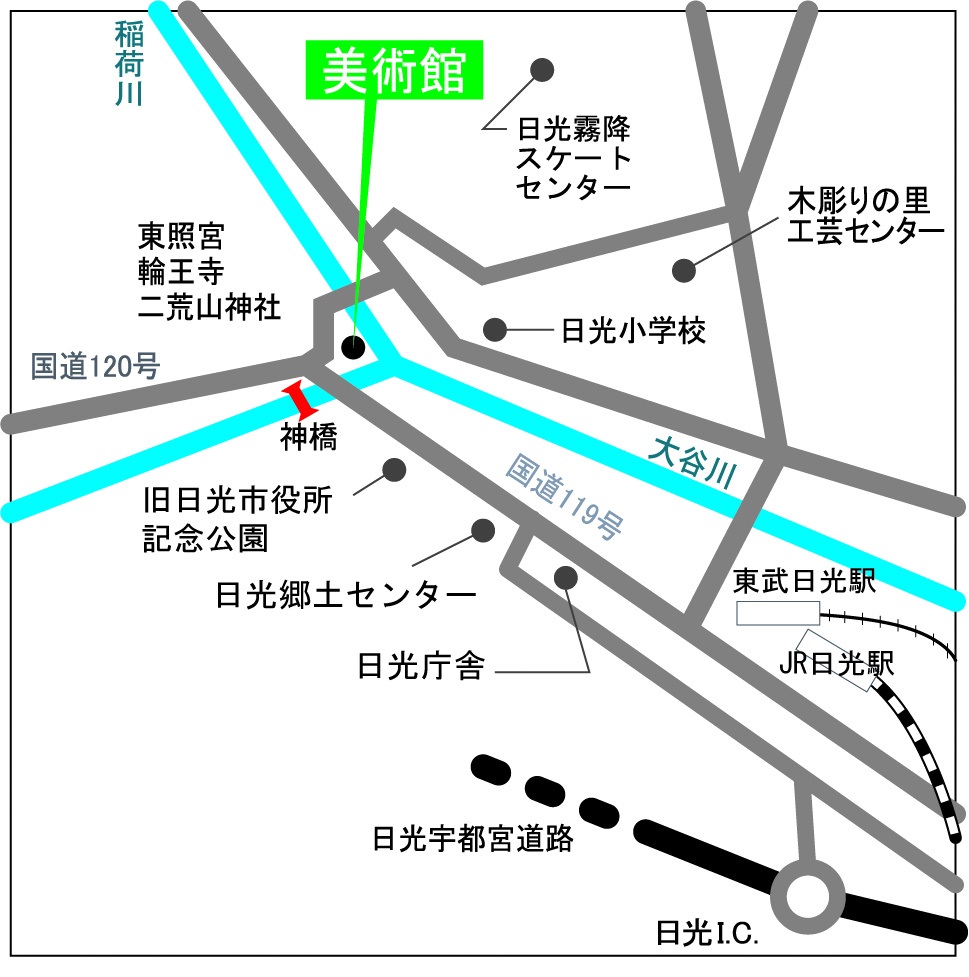 小杉放菴記念日光美術館案内図