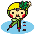 スピードスケート選手のとちまるくんのイラスト