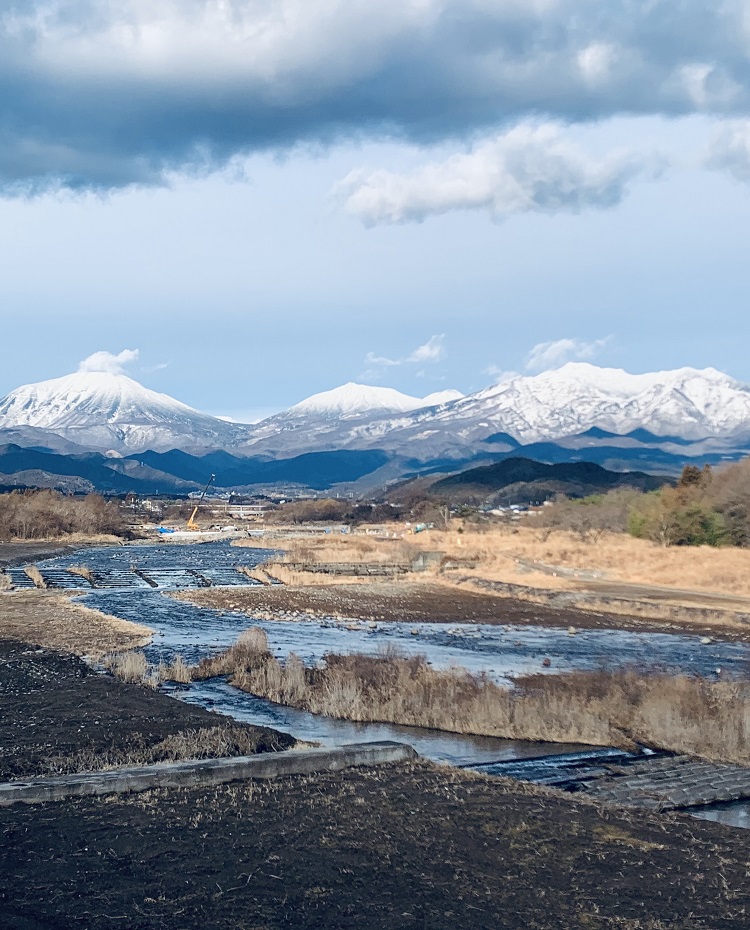 雪化粧した日光連山