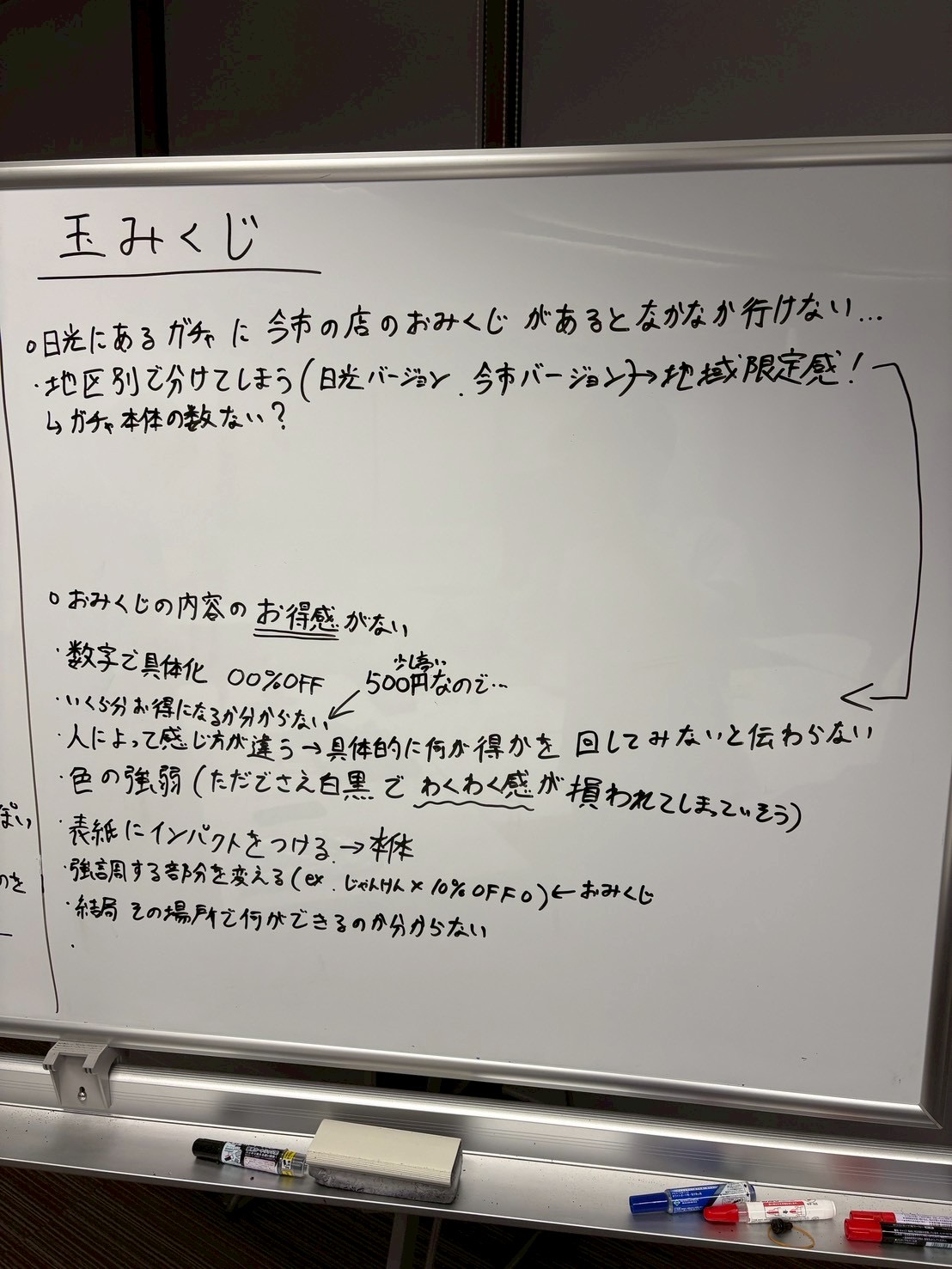 玉みくじの課題洗い出し