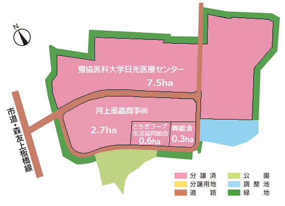 日光産業団地区画図