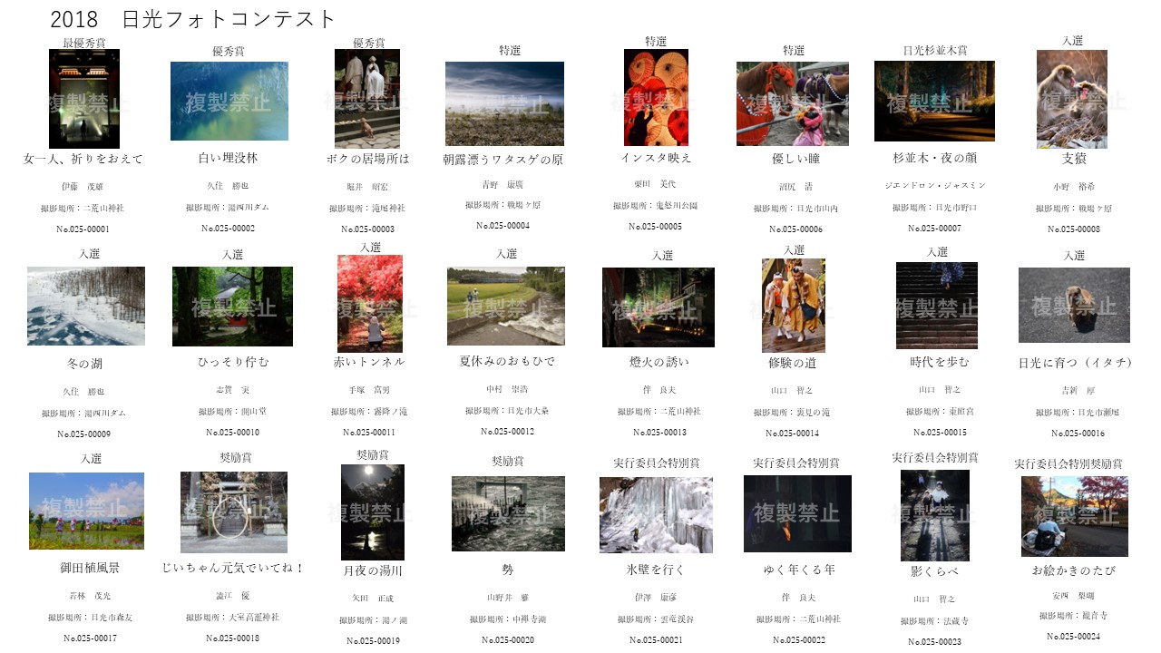 2018日光フォトコンテスト