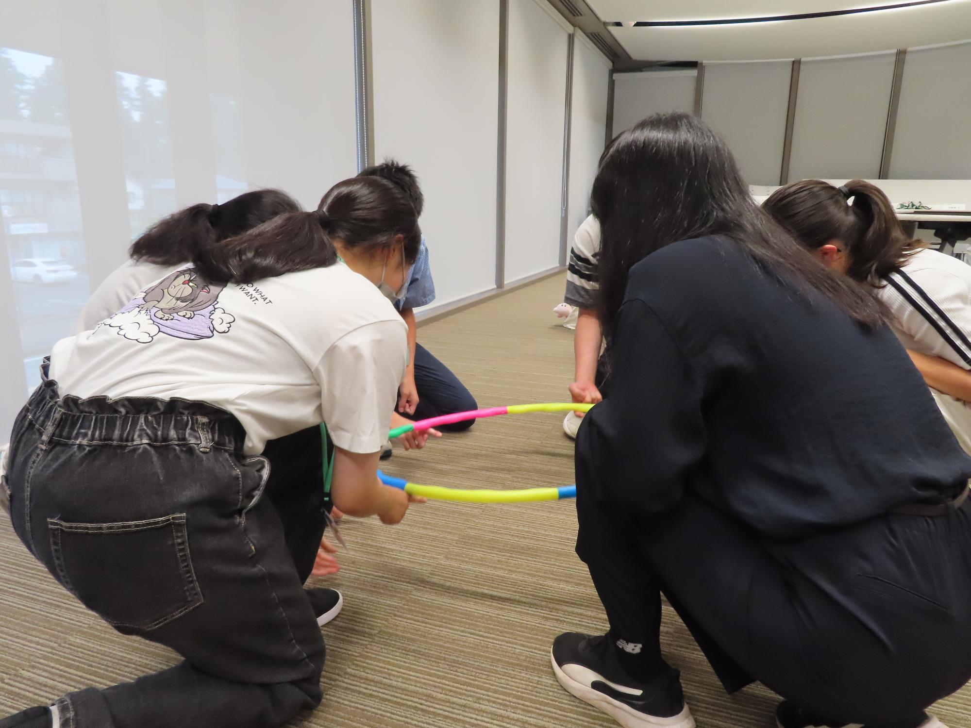 事前研修会でレクレーション