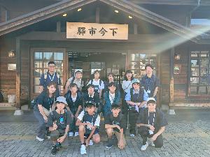 下今市駅での集合写真