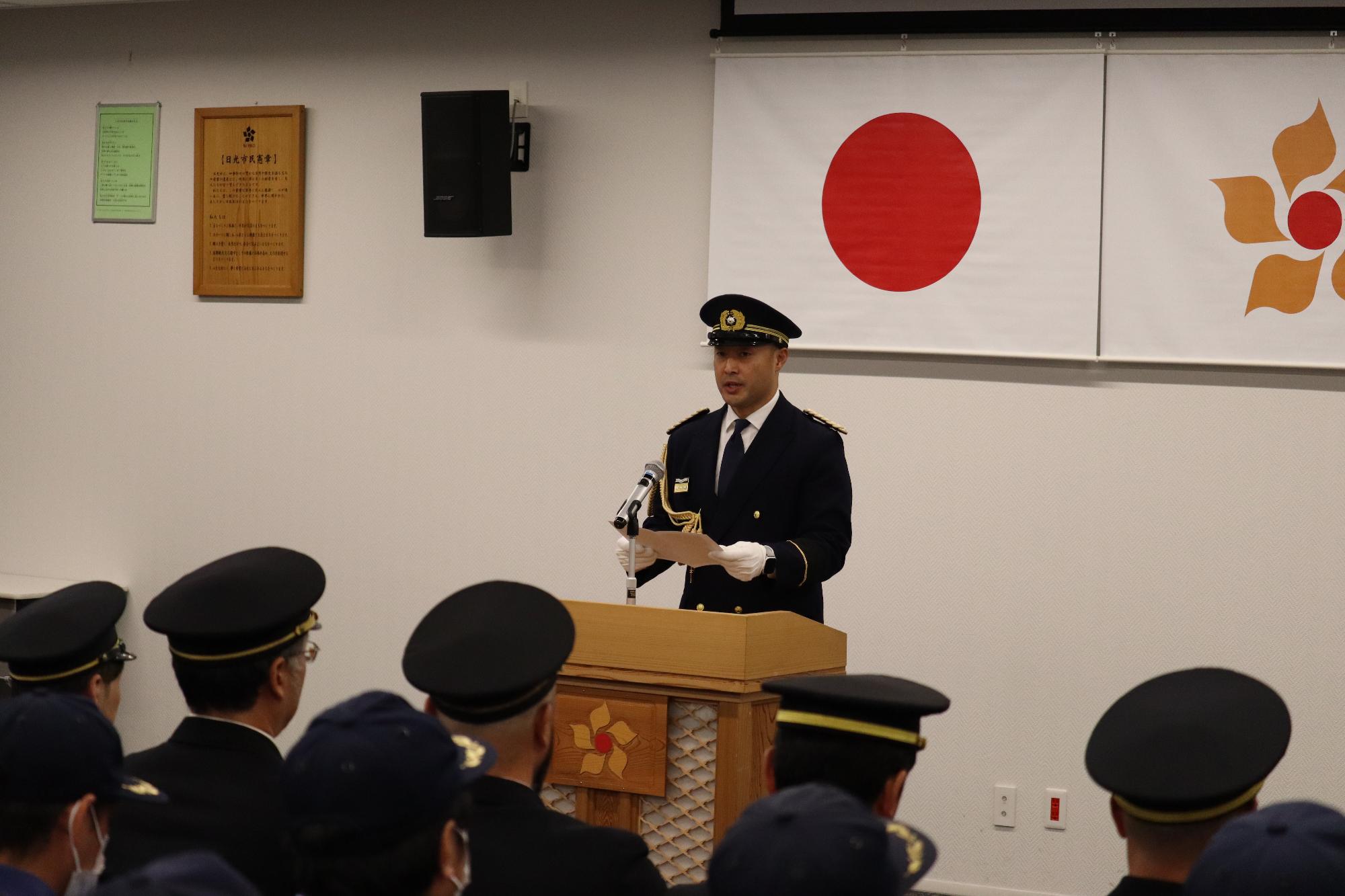 市長祝辞の様子