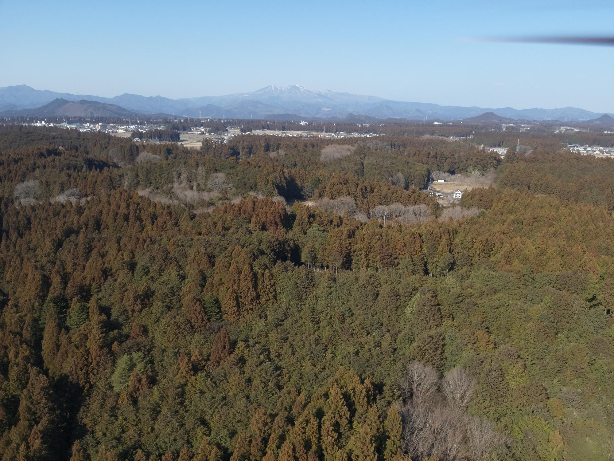 上空撮影した市内の写真